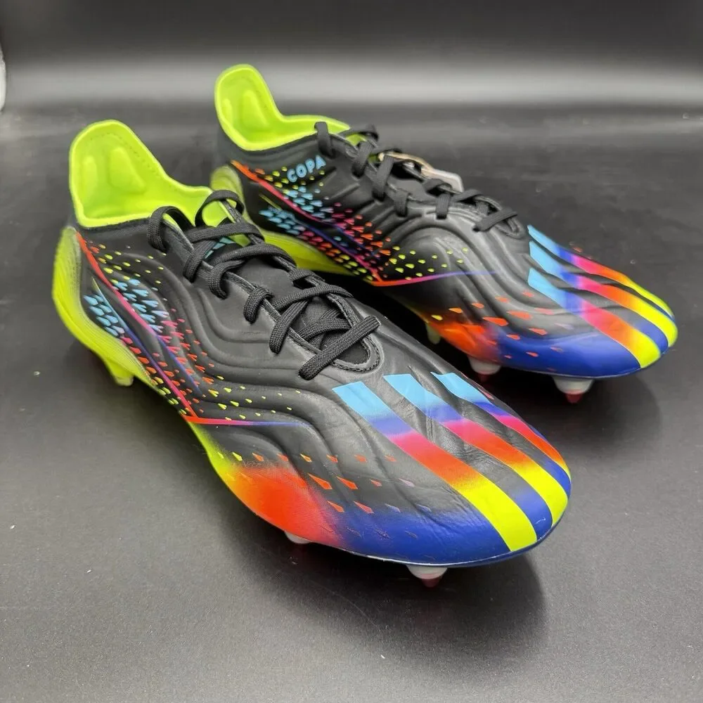 Adidas Copa Sense.1 SG Black Blue Multi Soccer Cleats GY8933 Men's Size 10.5